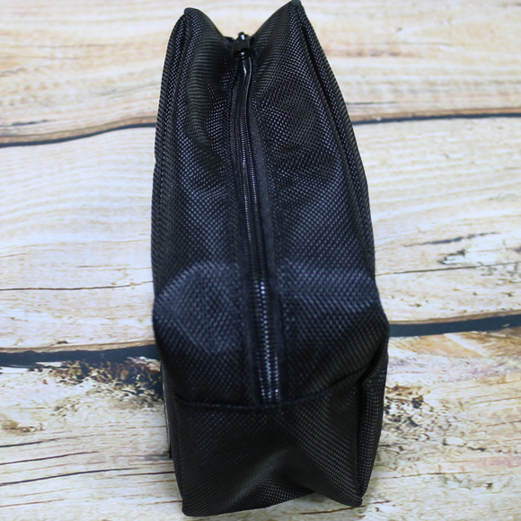 Mens Black Toiletry Bag Dopp Kit - Picture 3 of 7